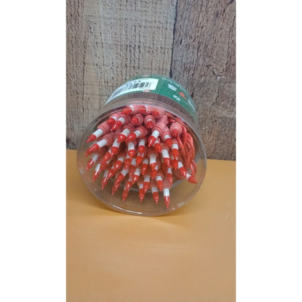 50 Peppermint Mini Lights Red White Striped Christmas String 14ft Indoor Outdoor
